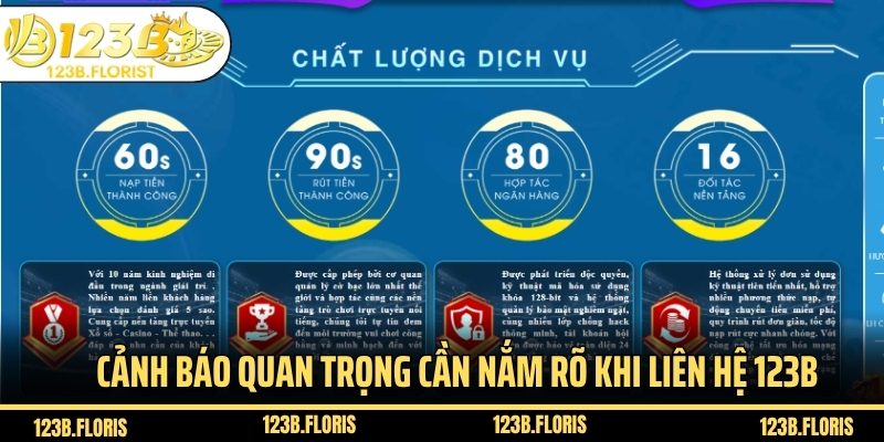 Cảnh báo quan trọng cần nắm rõ khi liên hệ 123B