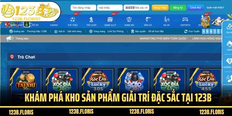 Khám phá kho sản phẩm giải trí đặc sắc tại 123B